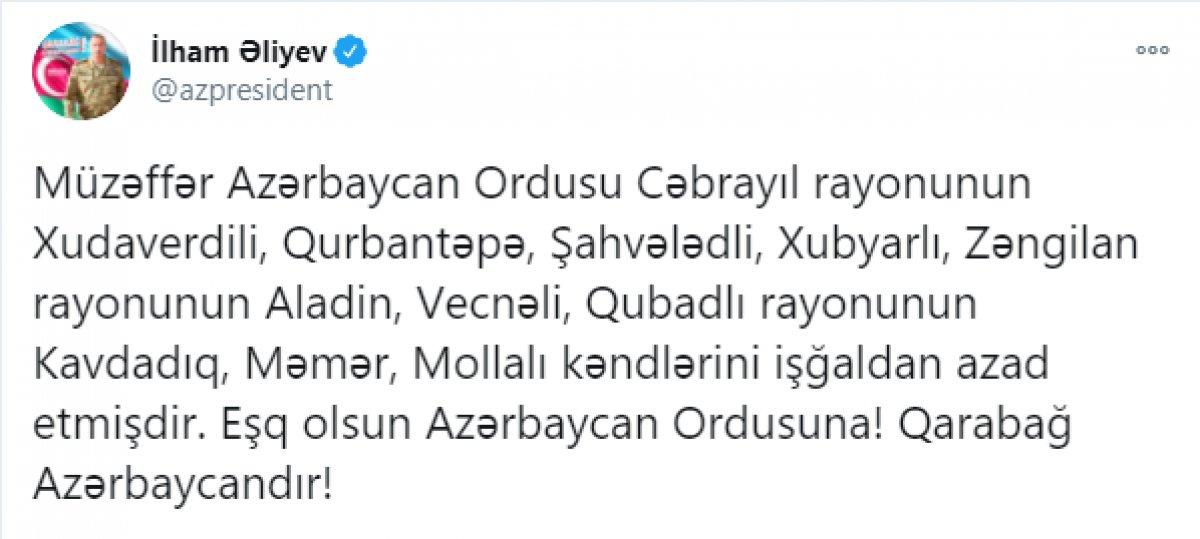 Azerbaycan, 9 köyü daha Ermenistan işgalinden kurtardı