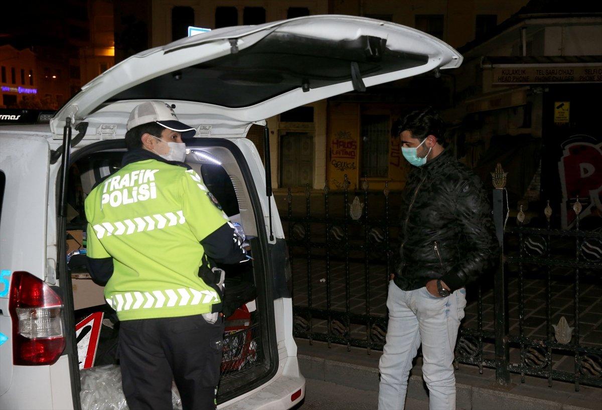 Beyoğlu'nda karantina ihlali yapan kurye ceza yedi