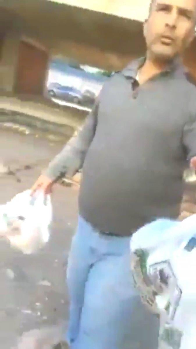 İzmir'de depremzedelere yapılan yardımları satan şahıs kamerada