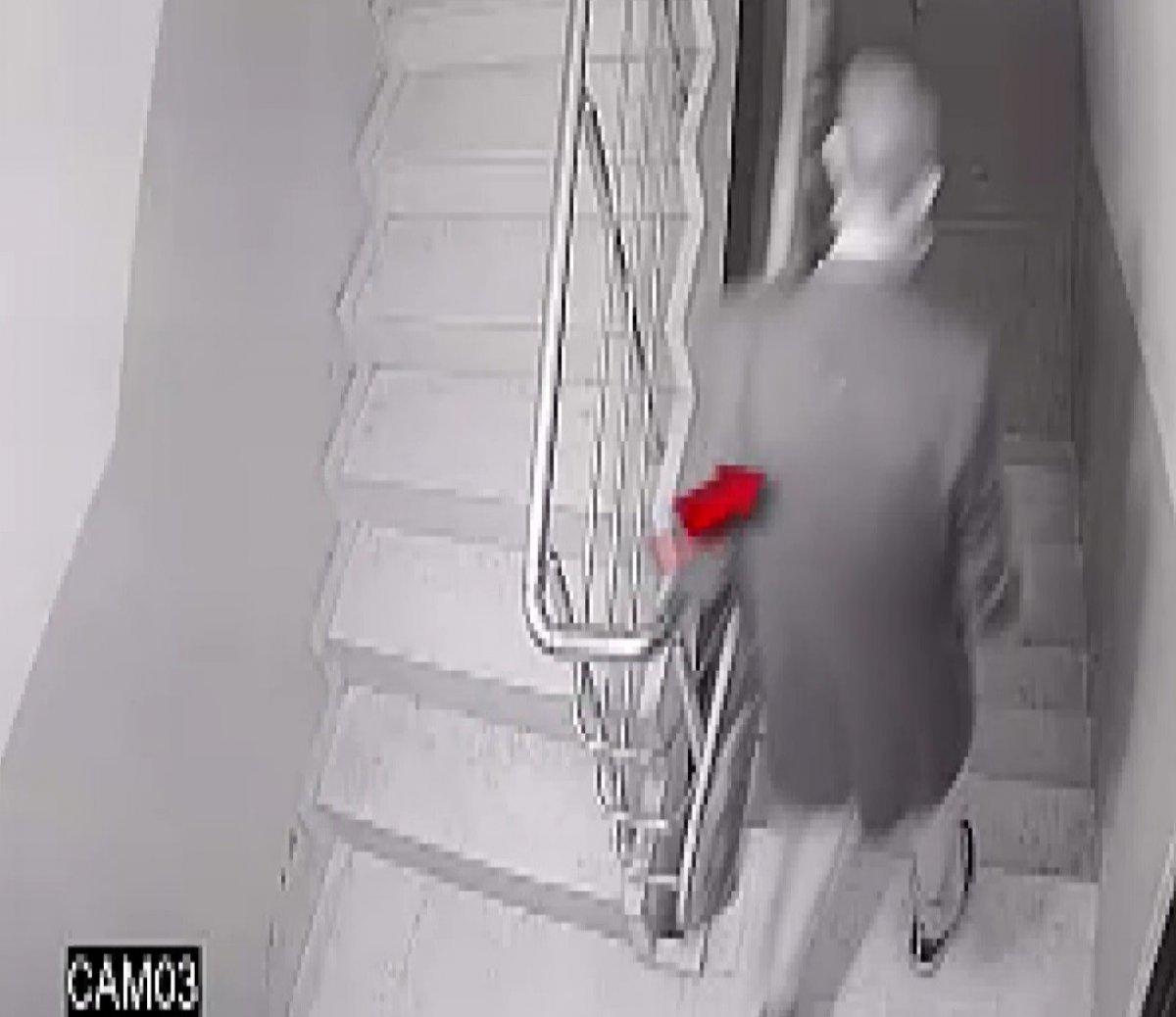 Gaziantep'teki takım elbiseli hırsız kamerada