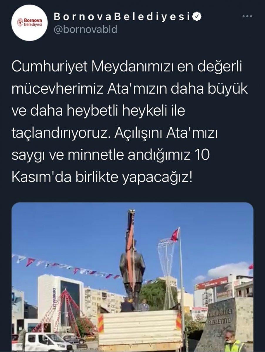 CHP'li Bornova Belediyesi'nden tepki çeken heykel duyurusu