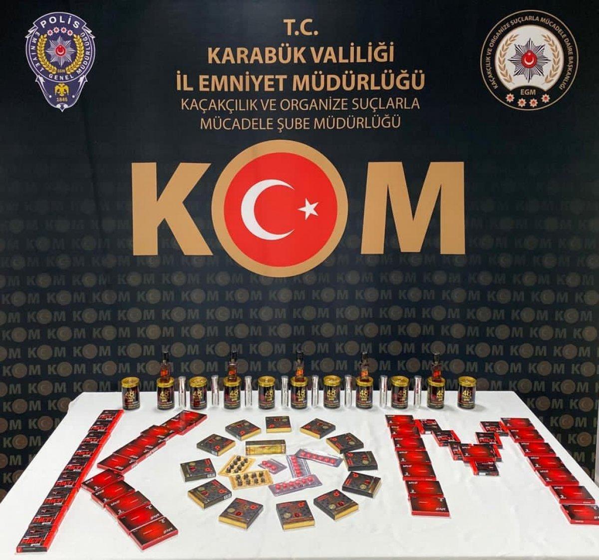 Karabük'te kaçakçılık operasyonunda cinsel içerikli ürünler ele geçirildi