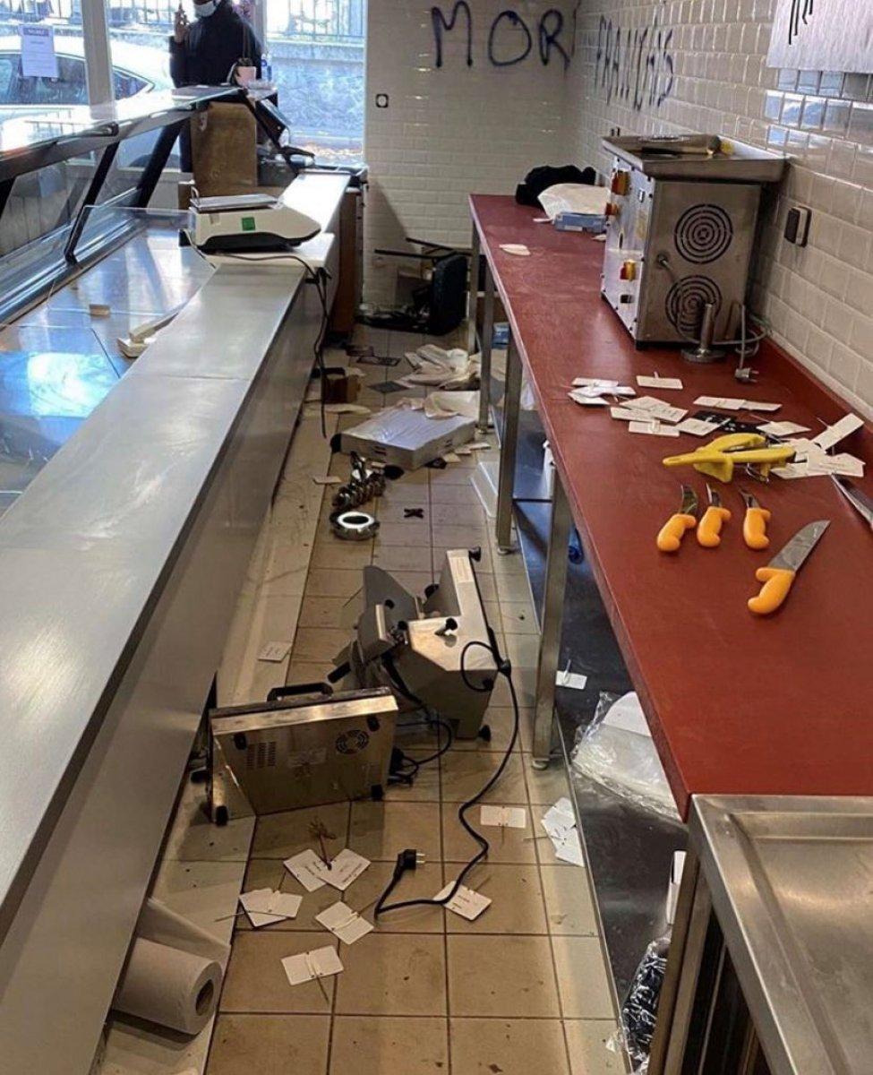 Fransa’da Türklere ait kasap dükkanına bir haftada 2 kez ırkçı saldırı