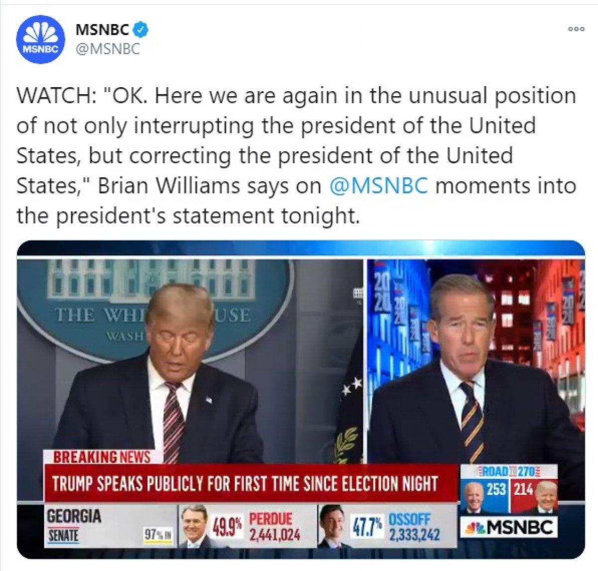 ABD kanalları Trump’ın canlı yayın konuşmasını kesti