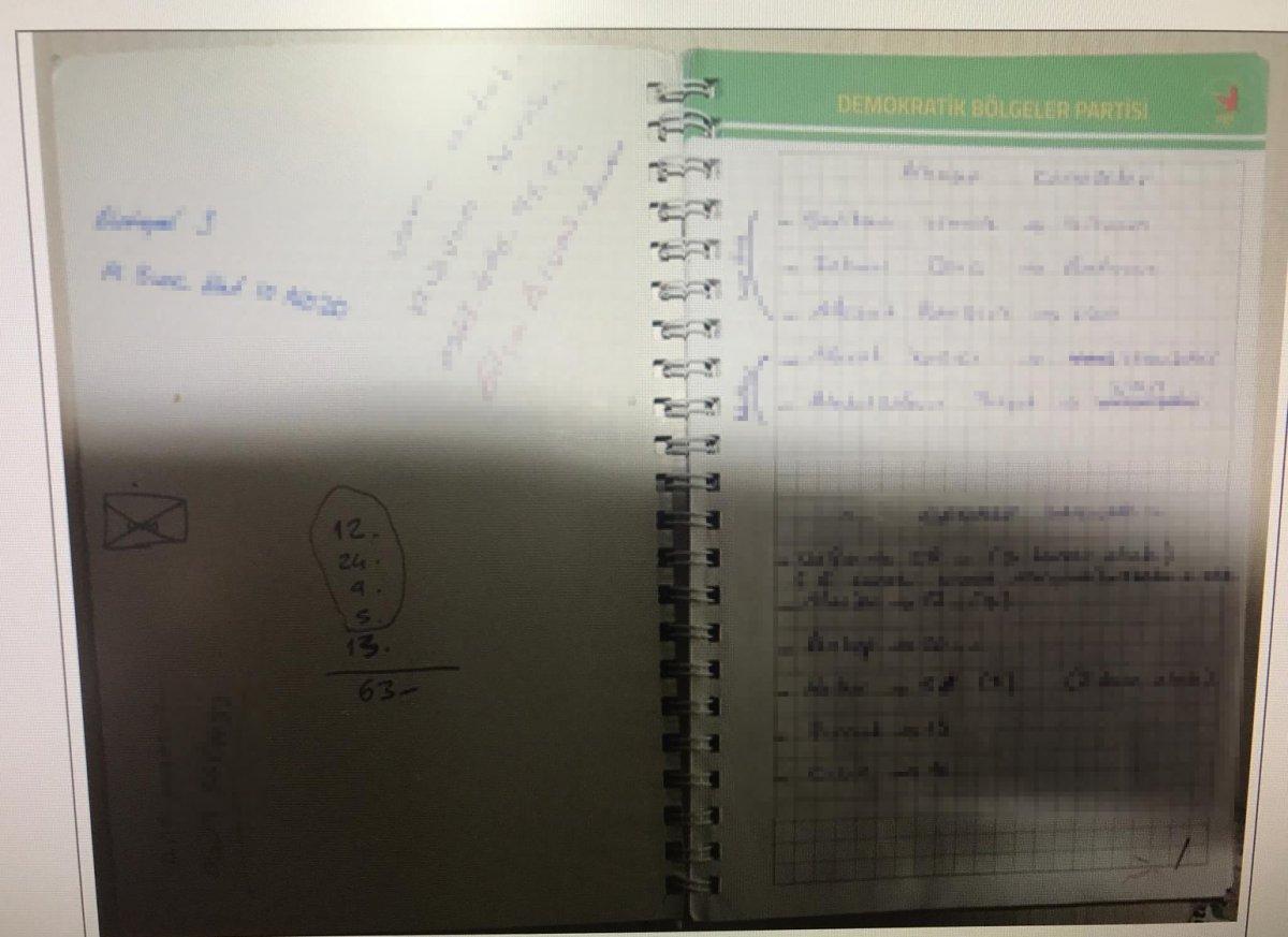 HDP binasından PKK’nın kaçırdığı çocukların bilgileri olan ajanda çıktı