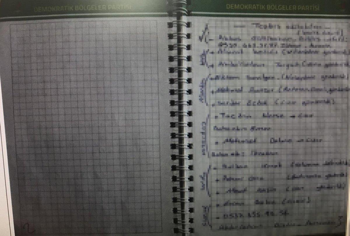 HDP binasından PKK’nın kaçırdığı çocukların bilgileri olan ajanda çıktı