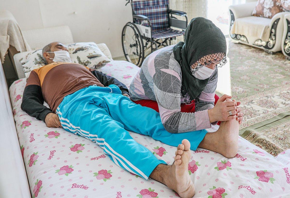 Antalya'da felç olan 6 çocuk babası yardım istedi