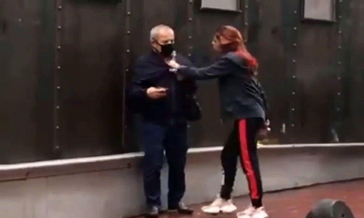 İstanbul'da alkollü genç kız, yaşlı adama saldırdı