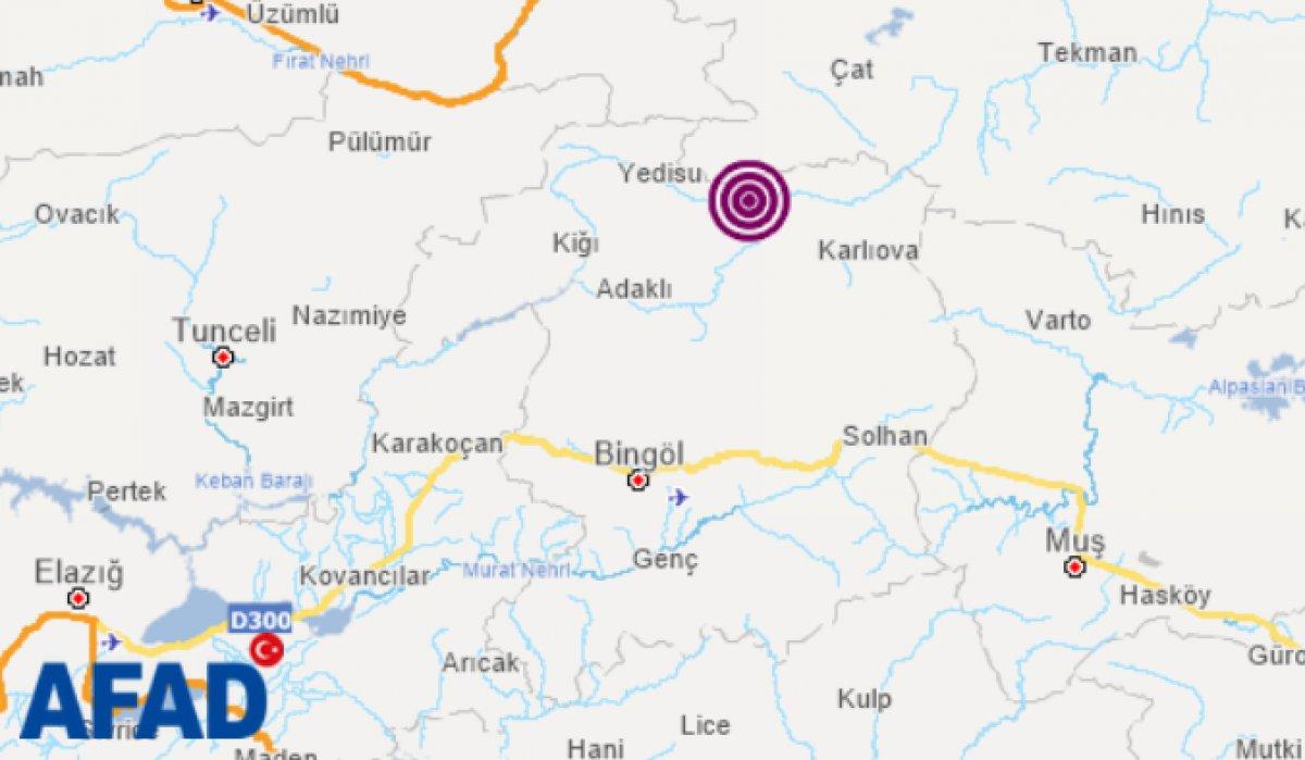 Bingöl'de 4.2 büyüklüğünde deprem