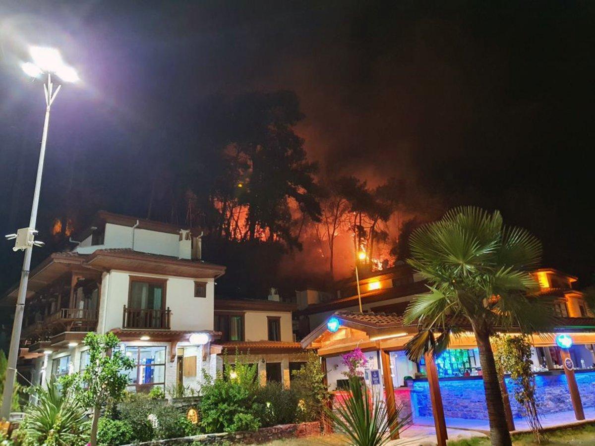 Muğla'da bir ormanda yangın çıktı