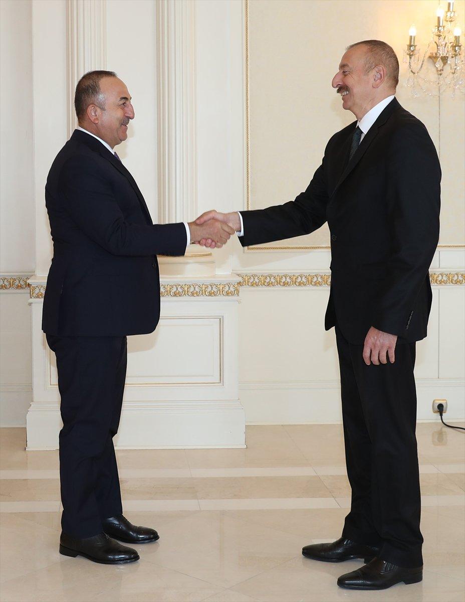 Mevlüt Çavuşoğlu ve Hulusi Akar, İlham Aliyev ile görüştü