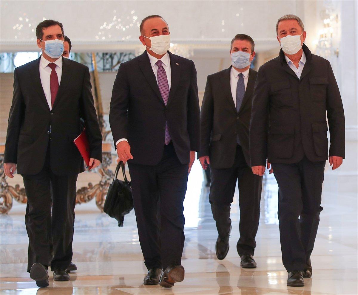 Mevlüt Çavuşoğlu ve Hulusi Akar, İlham Aliyev ile görüştü