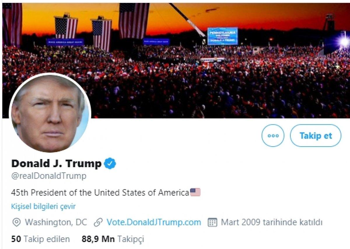 Trump'ın Twitter hesabı askıya alınabilir
