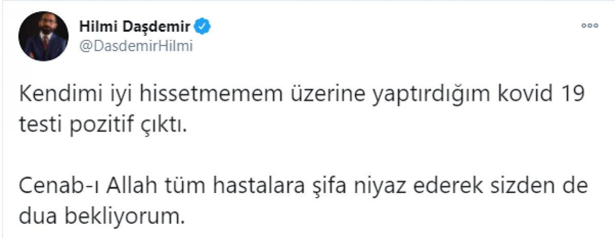 Hilmi Daşdemir koronavirüse yakalandı