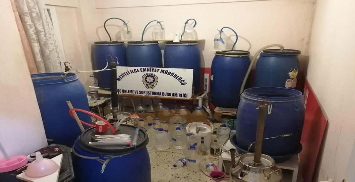 Mersin'de 1700 litre sahte içki ele geçirildi