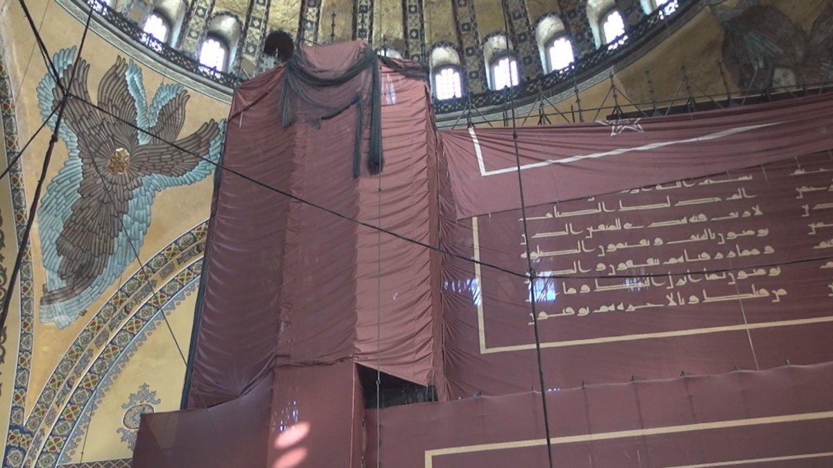 Ayasofya'da 7 yıldır bulunan iskele sökülüyor