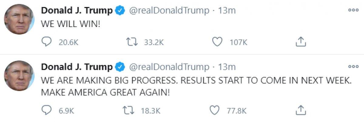 Donald Trump'tan kazanacağız paylaşımı