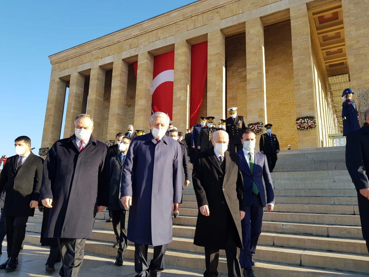 Devlet erkanından Anıtkabir'e ziyaret