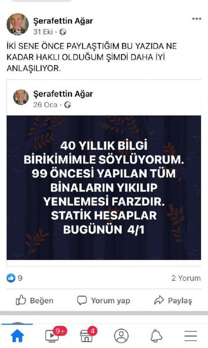 İzmir'de yıkılan binanın müteahhidinden şaşırtan paylaşım