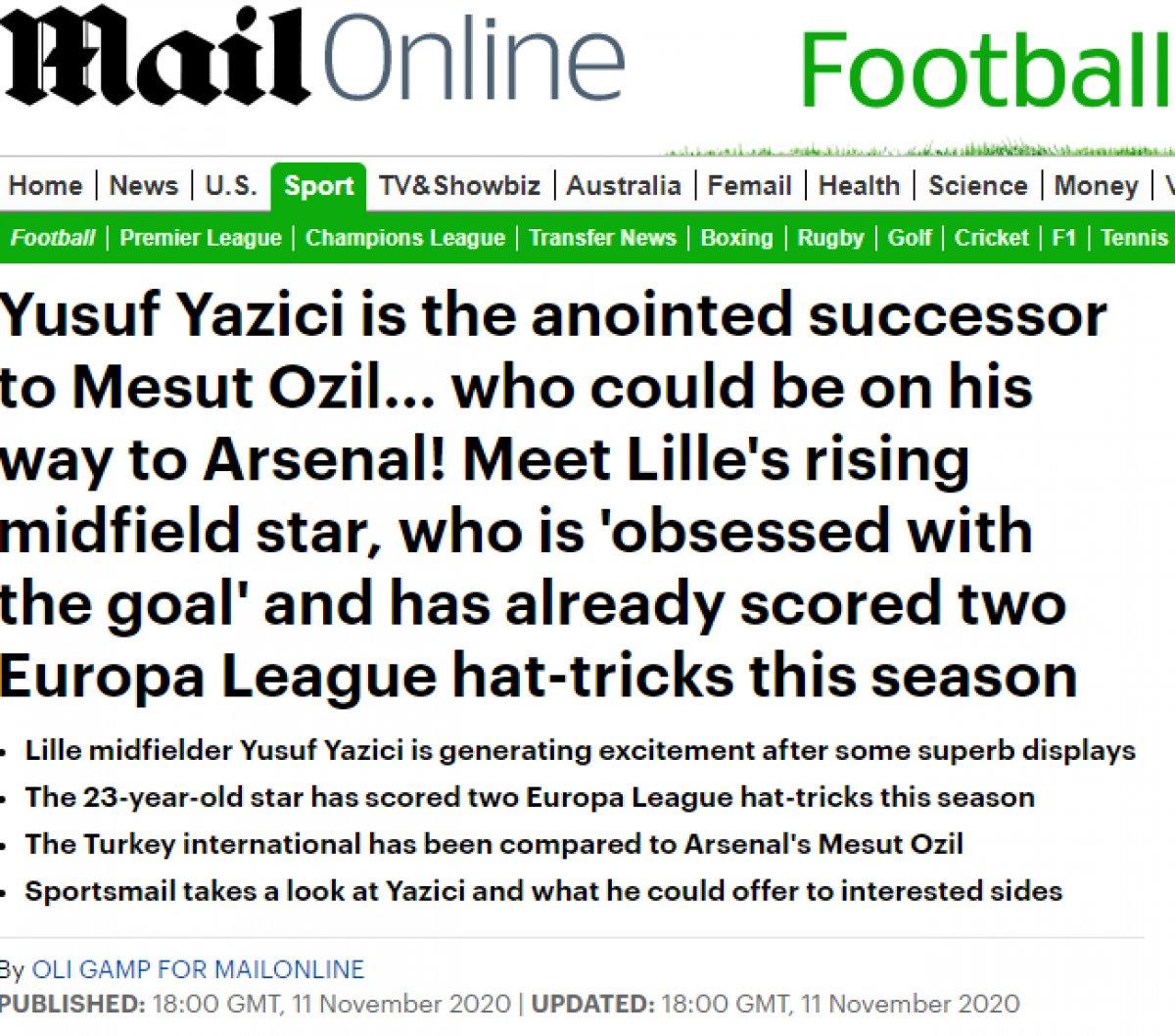 İngiliz basını: Arsenal, Yusuf Yazıcı'yı istiyor