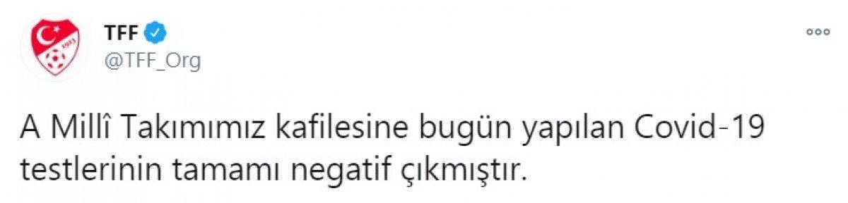 TFF: Tüm testler negatif çıktı