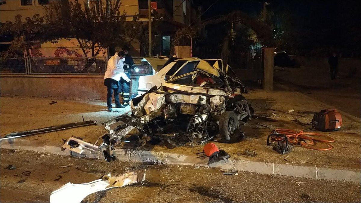 Çorum'da bir kişi kediye çarpmamak için kaza yaptı