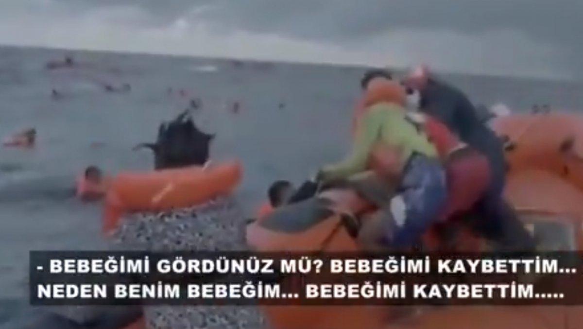 Batan mülteci teknesinde bebeğini arayan anne