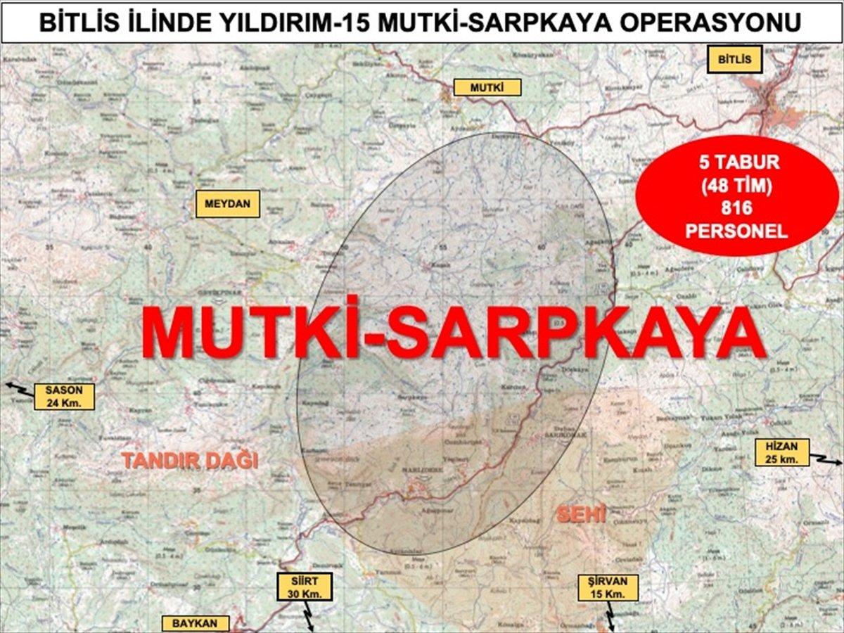 Bitlis'te, 'Yıldırım-15 Mutki-Sarpkaya' operasyonu başlatıldı