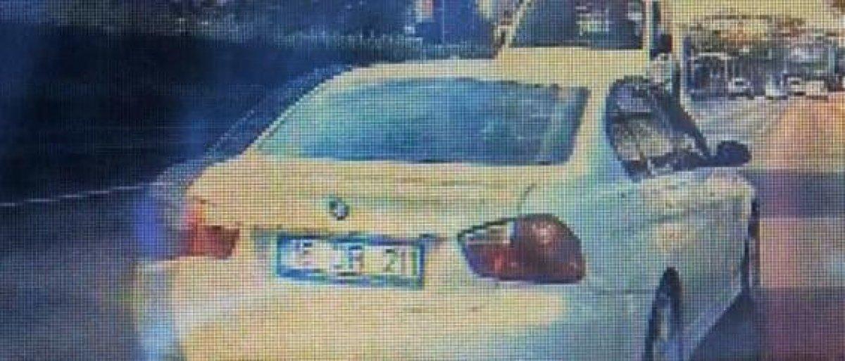 Bursa'da makas atan trafik magandası kamerada