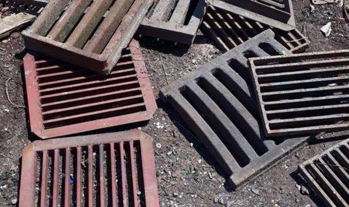 Edirne'de mazgal kapağı hırsızları tutuklandı