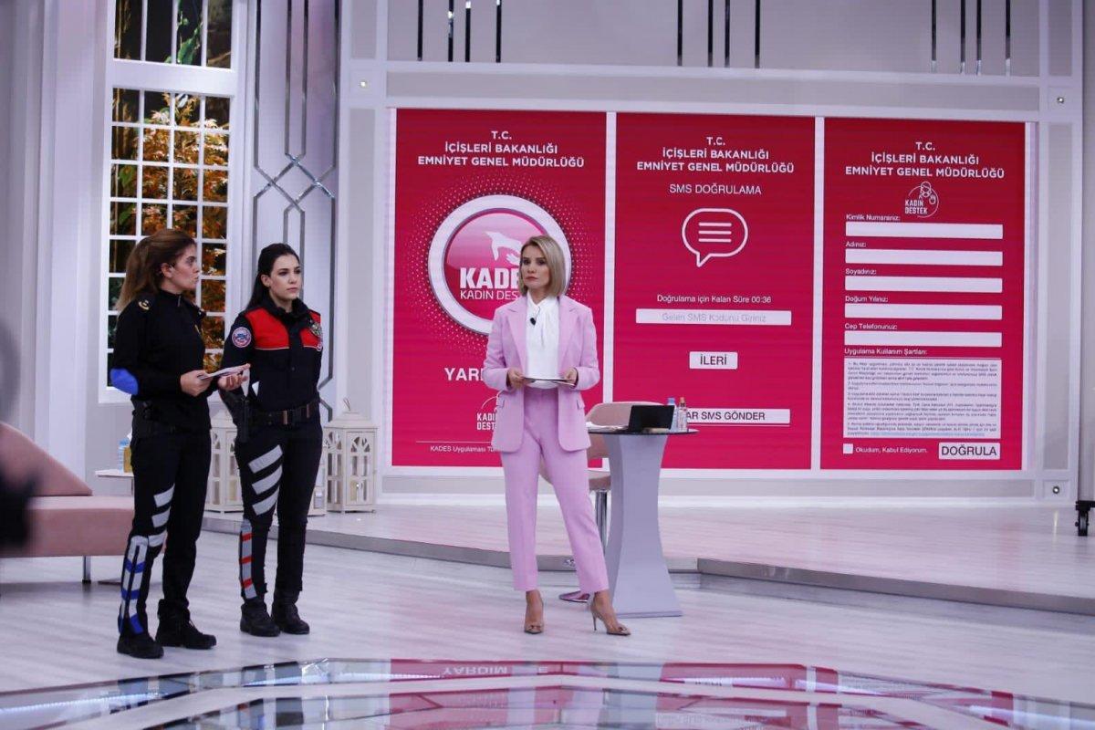 Esra Erol, kadına destek uygulaması olan KADES'i tanıttı