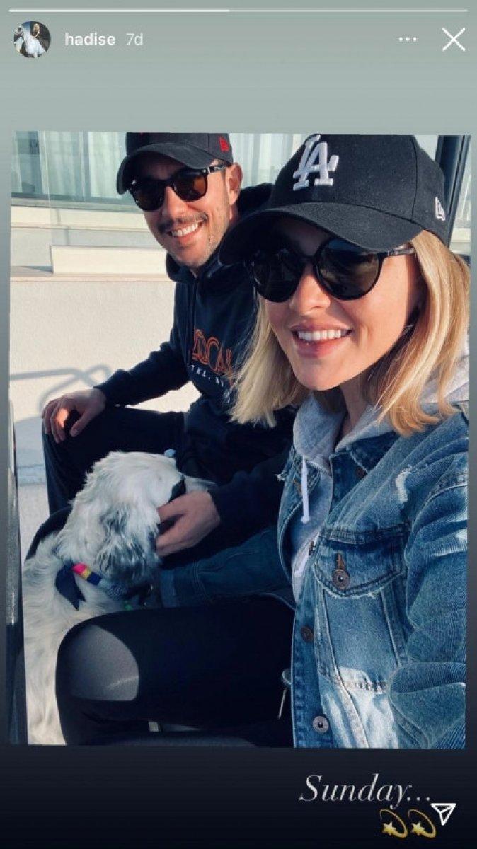 Kaan Yıldırım ile Hadise çiftinin pazar keyfi