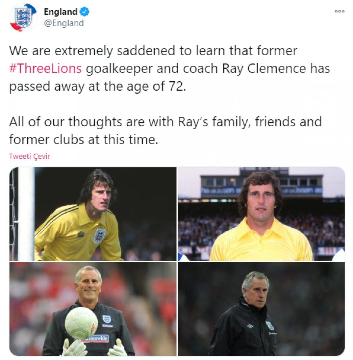 Efsane kaleci Ray Clemence hayatını kaybetti