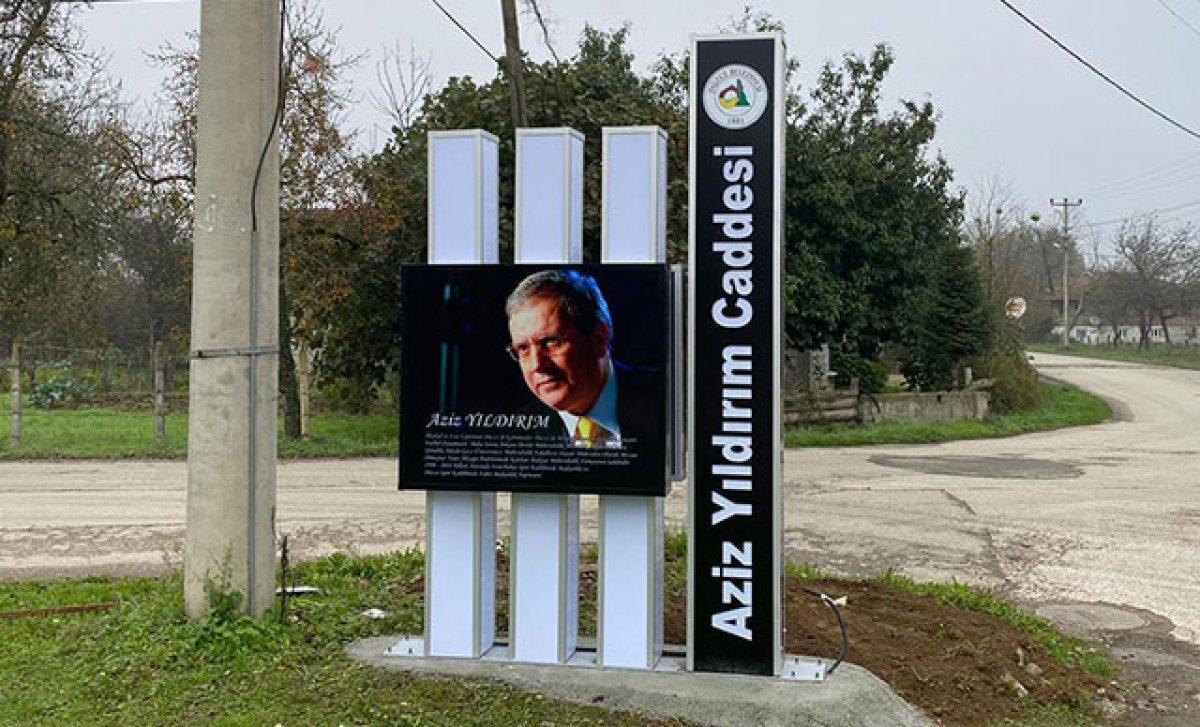 Aziz Yıldırım'ın ismi Düzce'de caddeye verildi