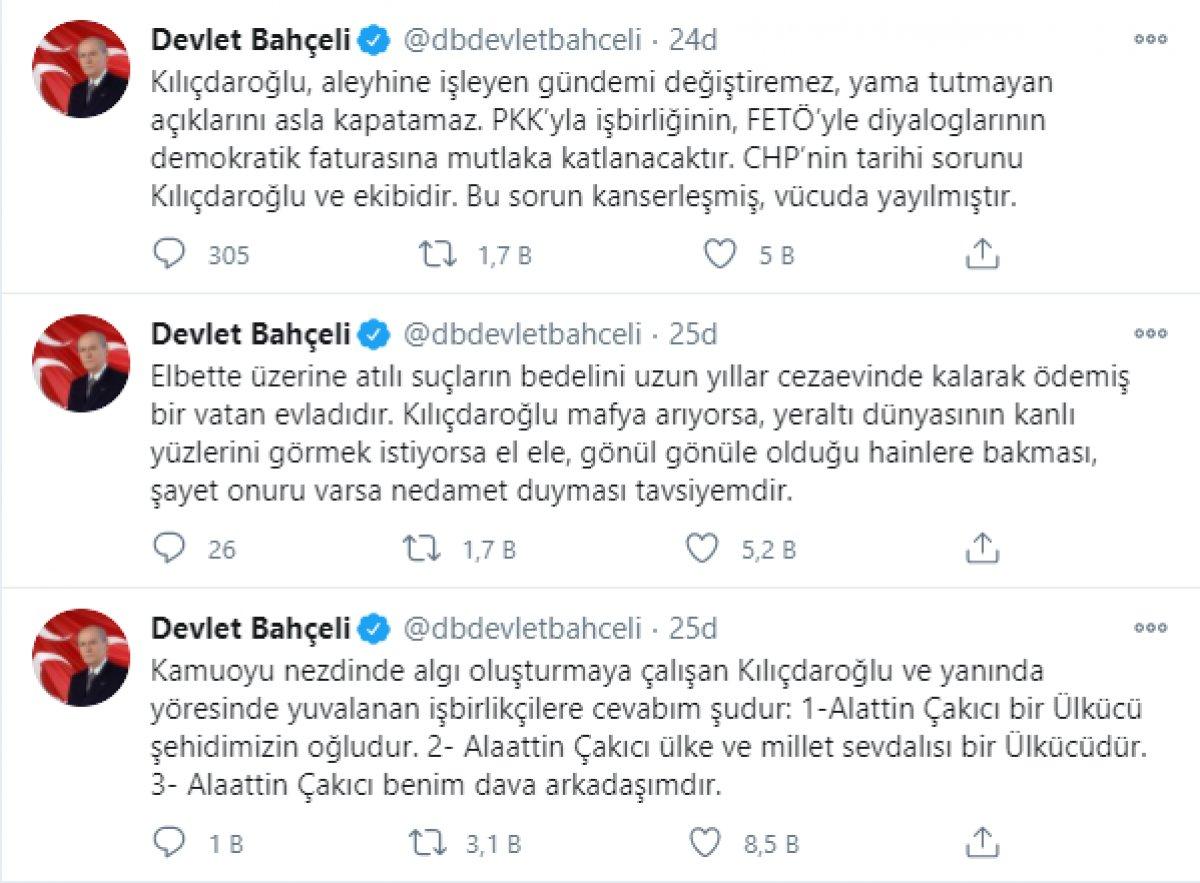 Devlet Bahçeli: Alaattin Çakıcı benim dava arkadaşımdır