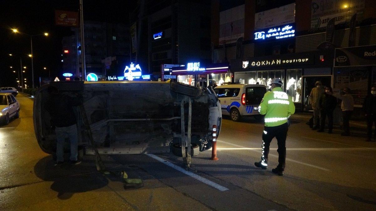 Bursa'da alkollü sürücü kaza yaptı