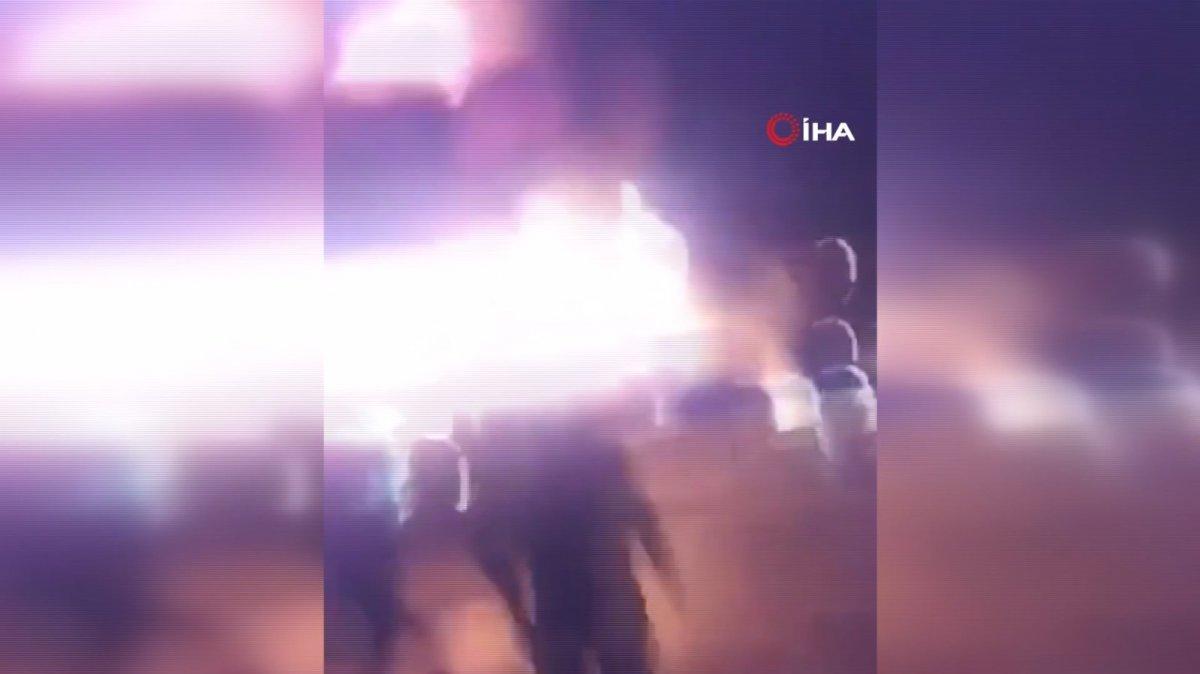 Bahçelievler'de tekstil atölyesinde, meydana gelen patlama kameralara yansıdı