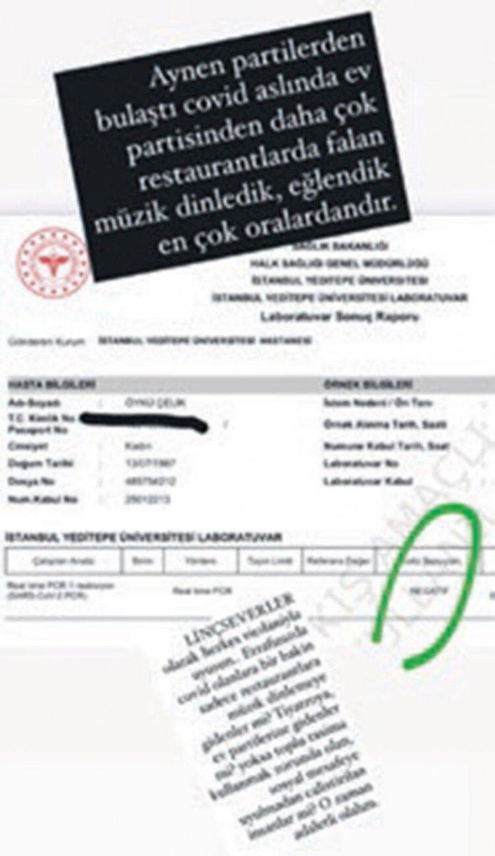 Öykü Çelik: Testim negatif