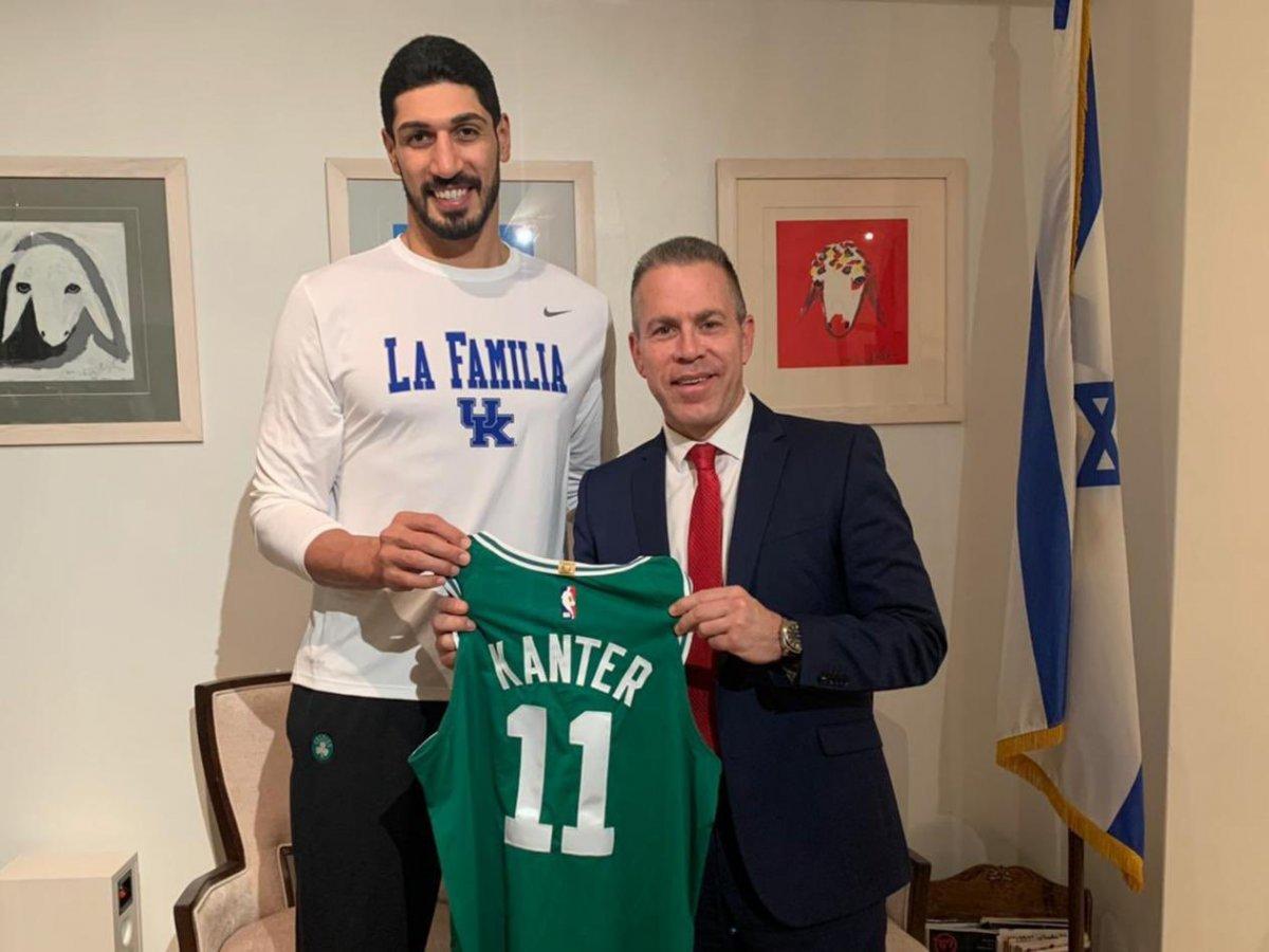 Enes Kanter ile İsrailli bürokrat Gilad Erdan, bir araya geldi