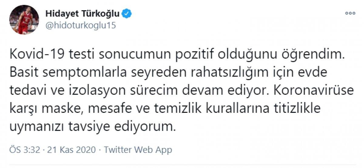 TBF Başkanı Hidayet Türkoğlu koronavirüse yakalandı