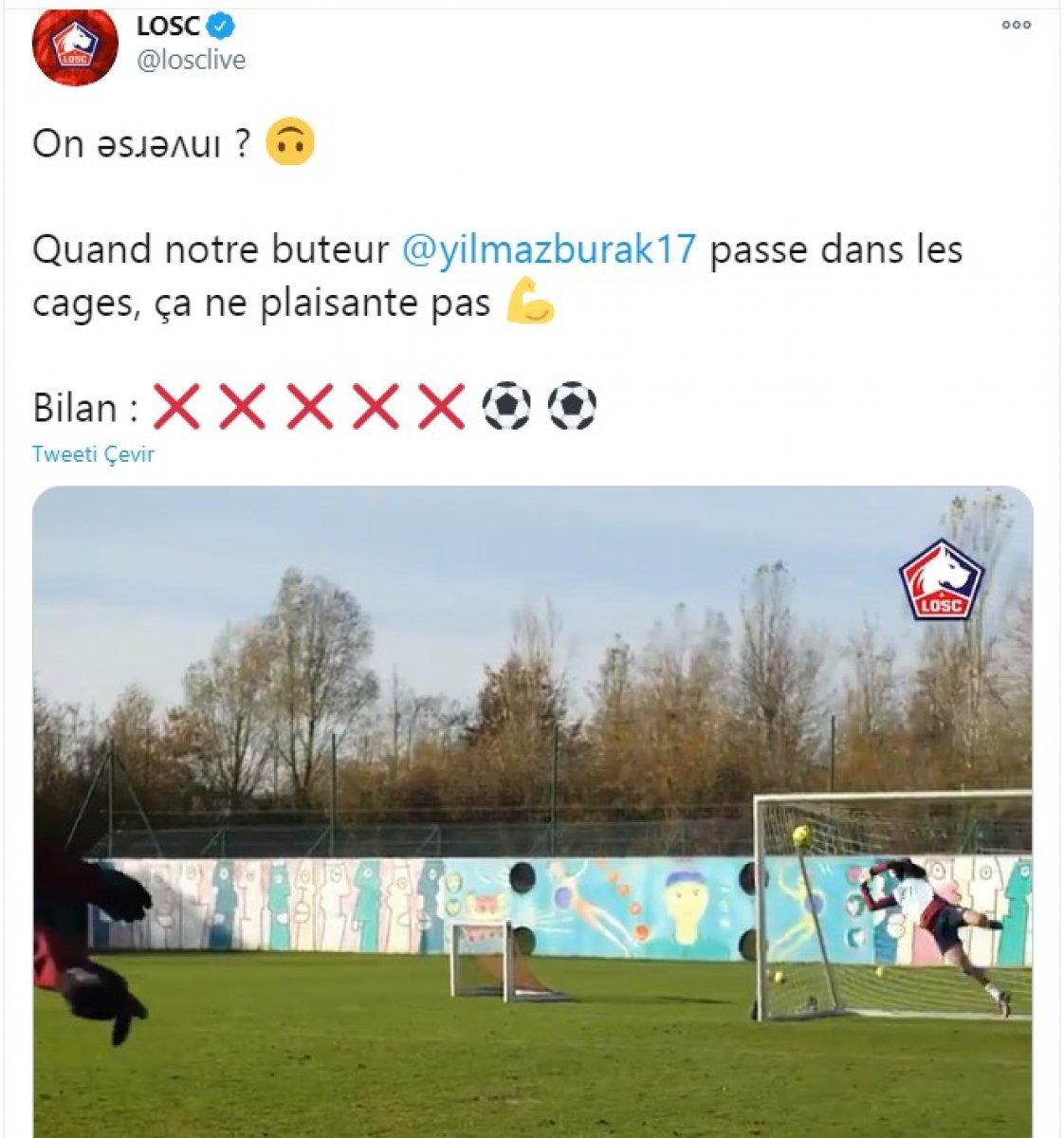 Burak Yılmaz antrenmanda kalecilik yaptı