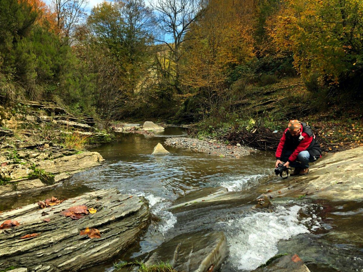 Zonguldak'taki tarihi su hattında sonbahar güzelliği