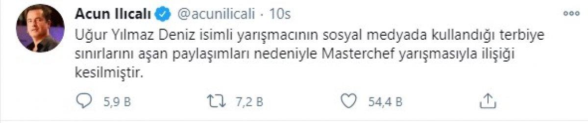 MasterChef Türkiye’de, Uğur diskalifiye edildi