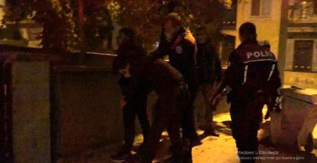 Çorum'da kısıtlamayı ihlal eden 2 kişi, tabanca ve bıçakla yakalandı