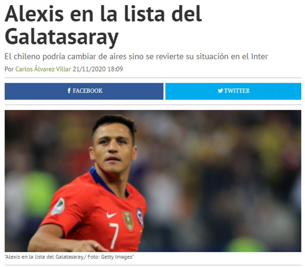 İspanyol basını: Alexis Sanchez Galatasaray'a gidebilir