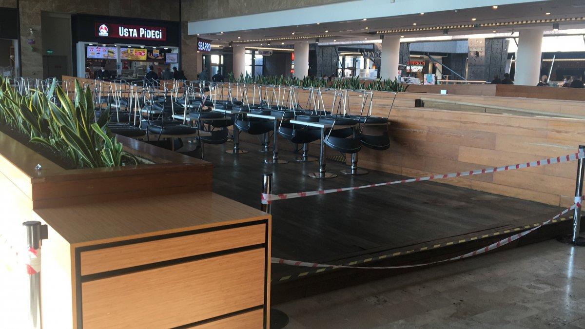 AVM'de yerde yemek yiyenler için tedbir alındı