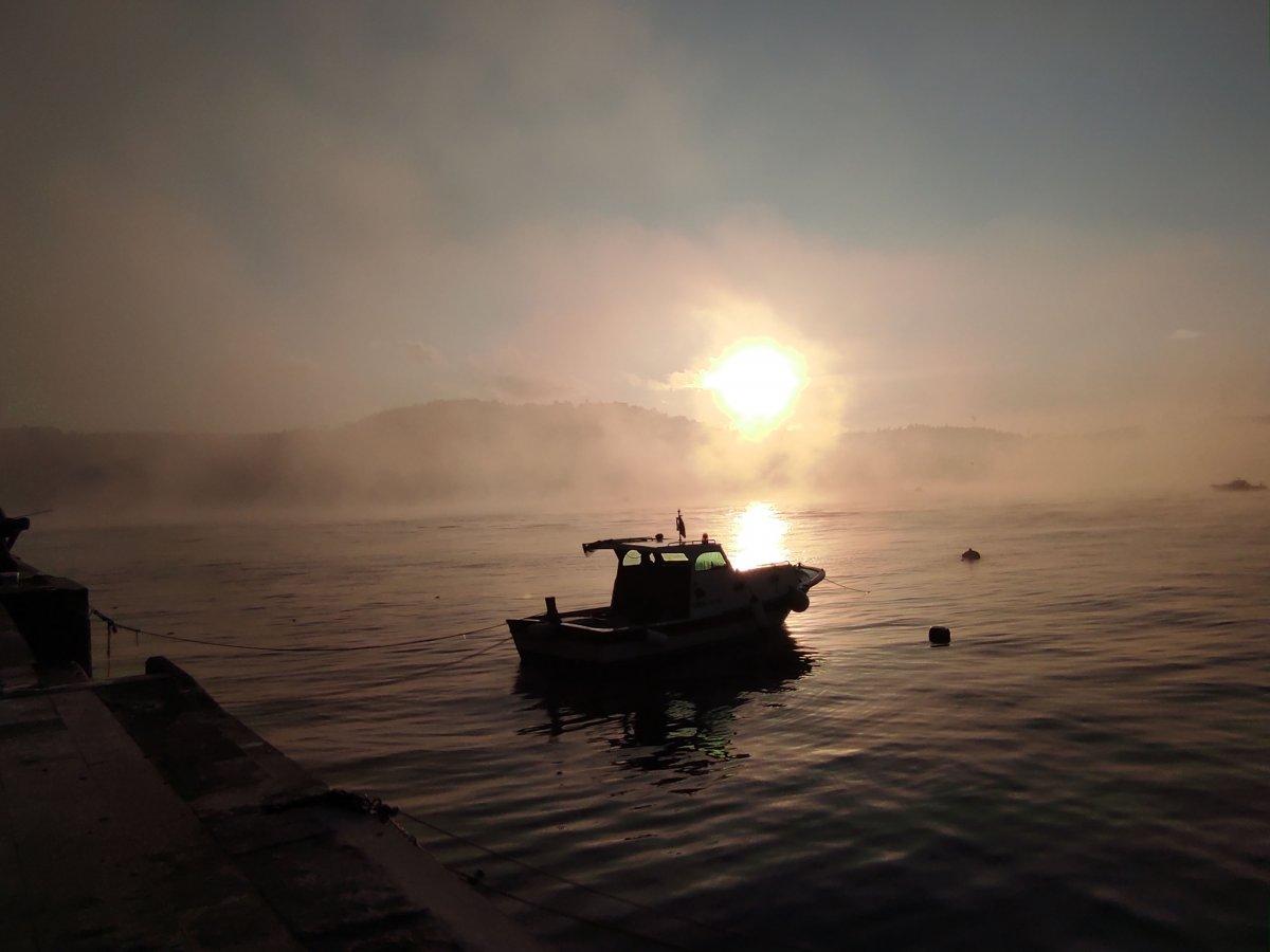 İstanbul sise büründü, kartpostallık görüntüler oluştu
