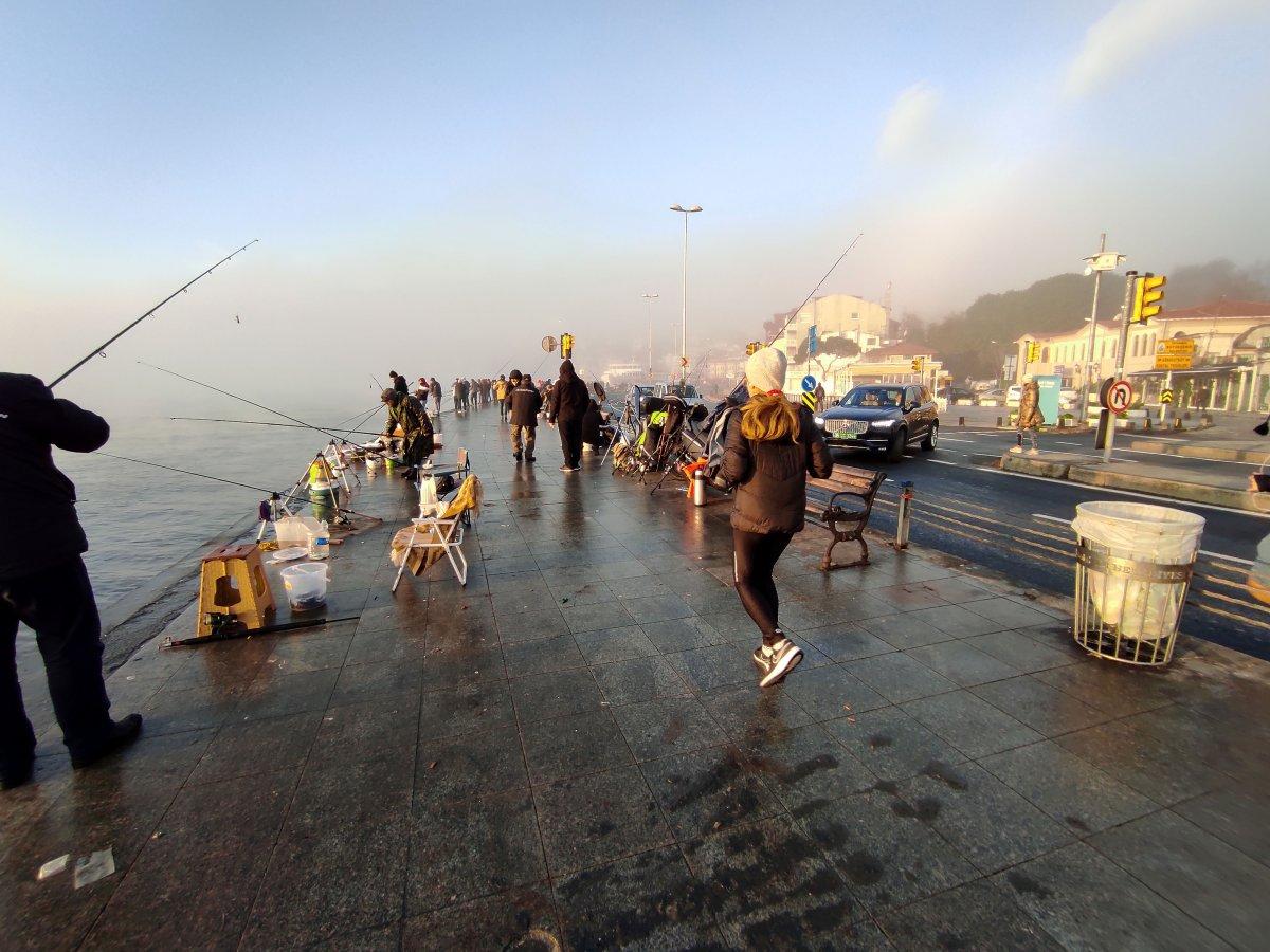 İstanbul sise büründü, kartpostallık görüntüler oluştu