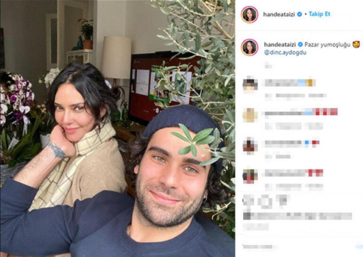 Hande Ataizi'den aşk pozu