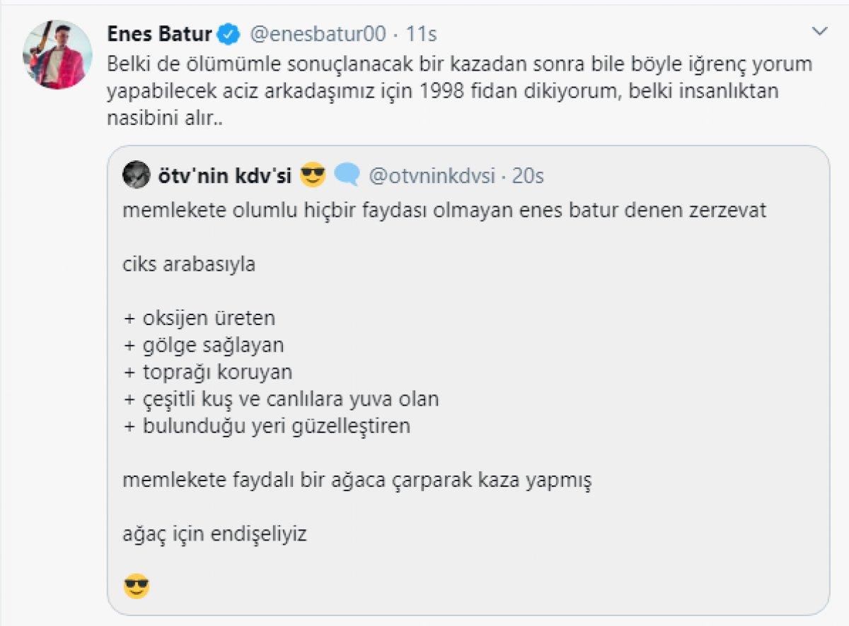 Enes Batur: Arabayı o halde görmek beni üzdü